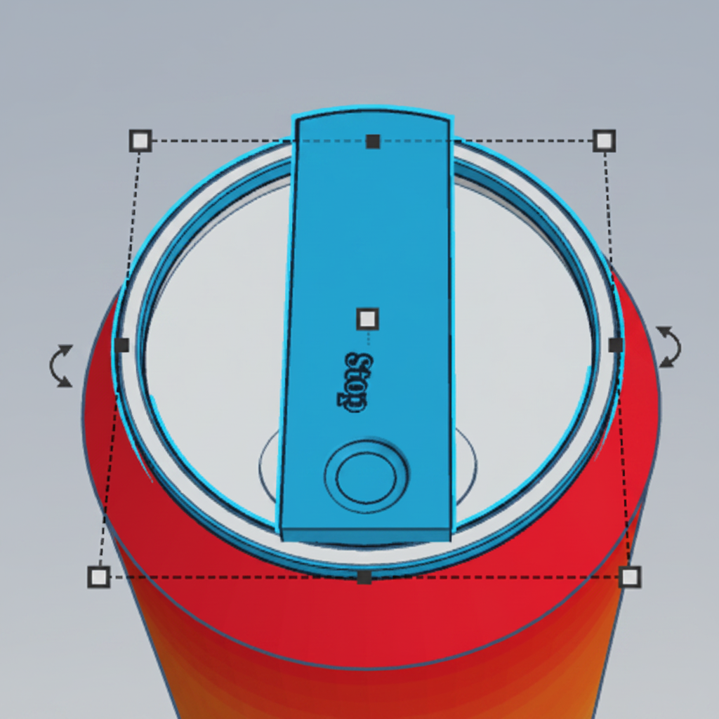 Pop Can Boolean - 3D Print Digital File (STL)