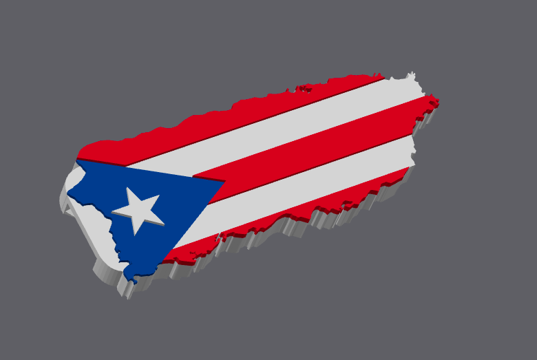 Puerto Rican Island Flag Pop Can Opener - 3D Print Digital File (3MF)