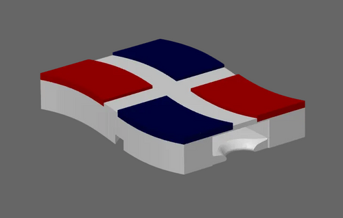 Dominican Republic Flag Pop Can Opener - 3D Print Digital File (3MF)