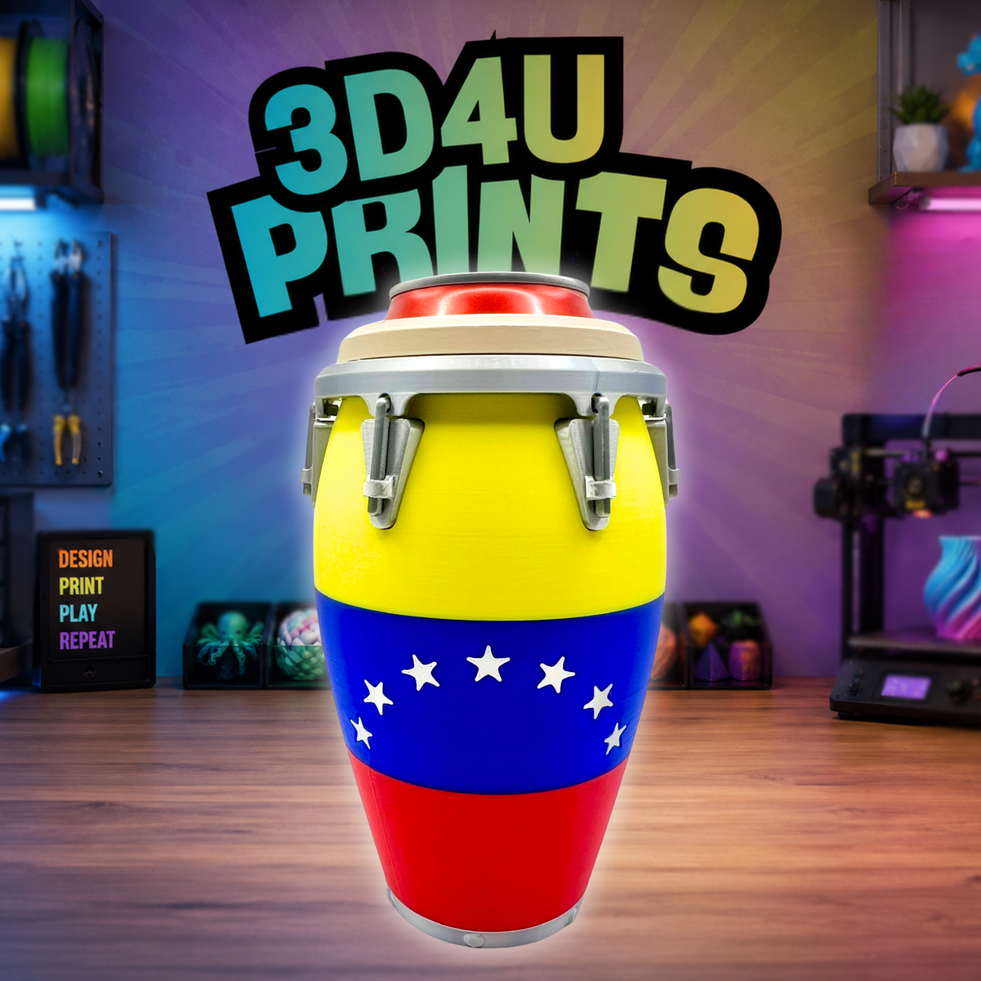 Venezuela Conga Can Holder